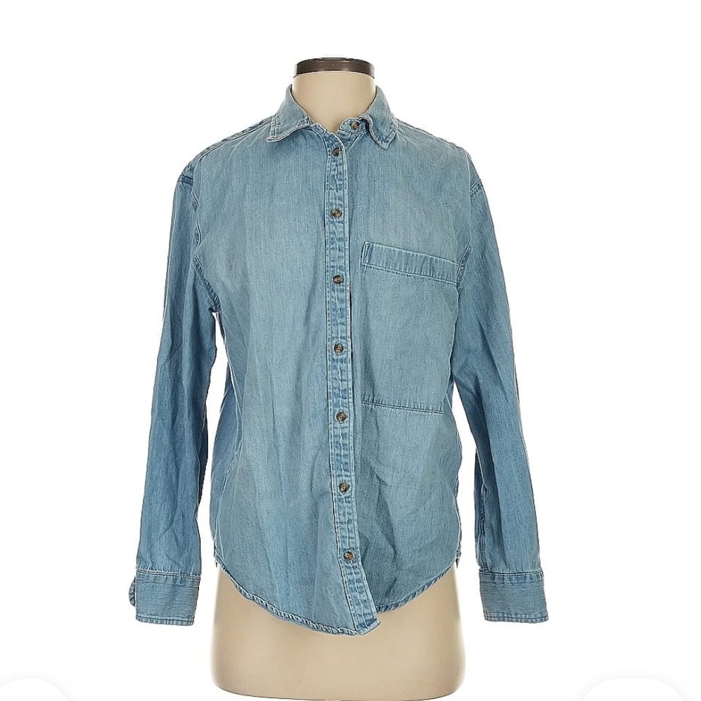 Aerie Denim Button-Up Shirt - Size small